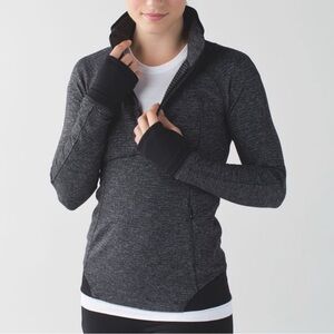 Lululemon Athletica Charcoal Long-Sleeve Top